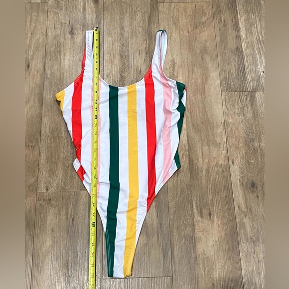 Shein-One Piece Striped Swimsuit-Women's Size: Extra Large-Color: Multi-NEW!! - Picture 7 of 11